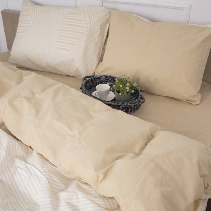 Комплект постільної білизни Бязь 17-0633 Diamond Creamy - 3