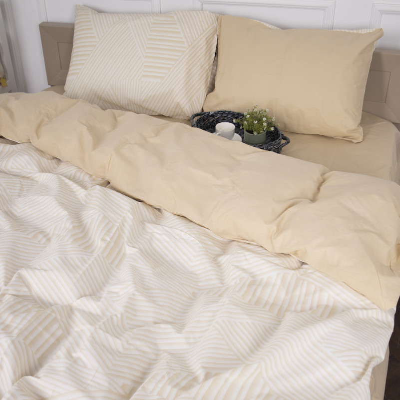 Комплект постільної білизни Бязь 17-0633 Diamond Creamy