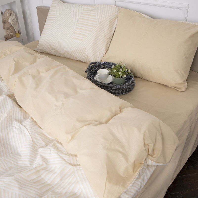 Комплект постільної білизни Бязь 17-0633 Diamond Creamy - 1
