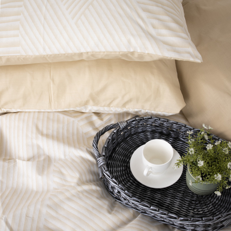 Комплект постільної білизни Бязь 17-0633 Diamond Creamy - 4