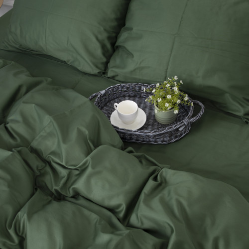 Комплект постельного белья Сатин "0844 Green Olive" - 3