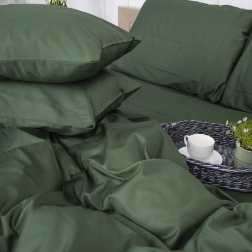 Комплект постельного белья Сатин "0844 Green Olive"