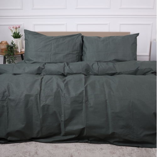 Комплект постельного белья Mirson Ranforce Elite 16-7000 Green Grey