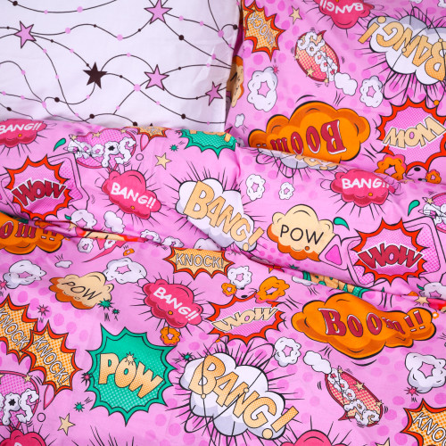 Комплект постельного белья MirSon Ranforce Elite 17-0512 Bombs pink - 2