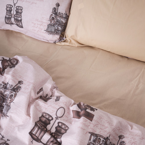 Комплект постільної білизни Бязь 17-0376 Bordeaux - 2