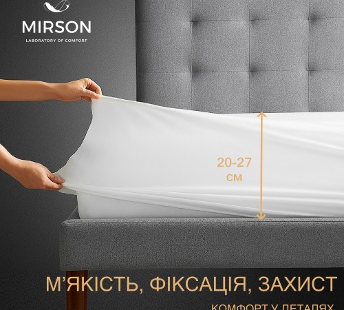 Наматрасник Terry Waterproof №218 (махровый водонепроницаемый на резинке по периметру) - 2