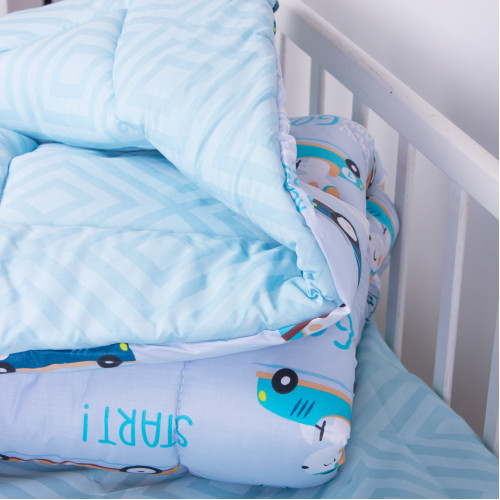 Одеяло антиалергенное зима №3807 Kids Time 18-0008 Bunny Races (EcoSilk) - 4
