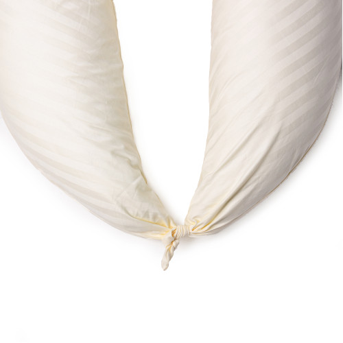 Подушка для беременных и кормления №10081 Satin Stripe "Soft Yellow" EcoSilk сатин - 5