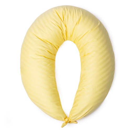 Подушка для беременных и кормления №10129 Satin Stripe 30-0003 Intense Yellow EcoSilk сатин