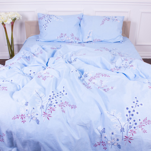 Комплект постільної білизни Мікрофібра принт 15-0278 Cornflower field 