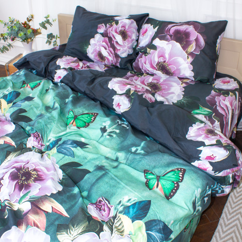 Комплект постільної білизни Сатин 22-1286 Wonderful flowers - 2