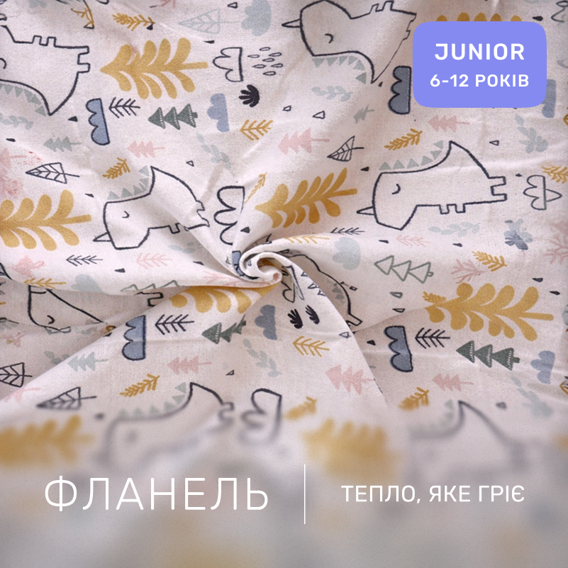 Комплект постельного белья JUNIOR Фланель 011 Dino - 1
