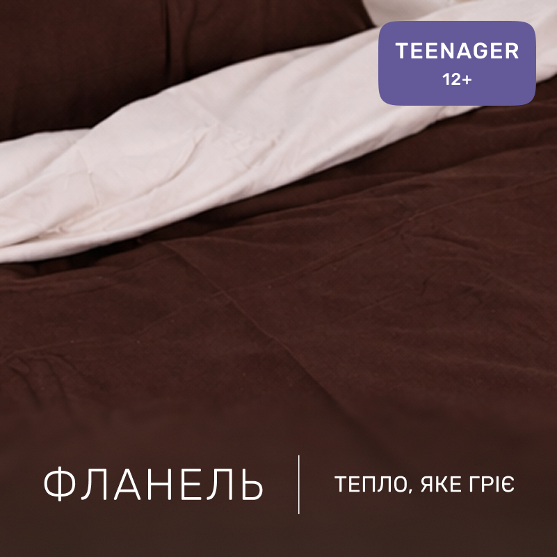 Комплект постельного белья TEENAGER Фланель 004-003 Cappuchino/Brown - 1