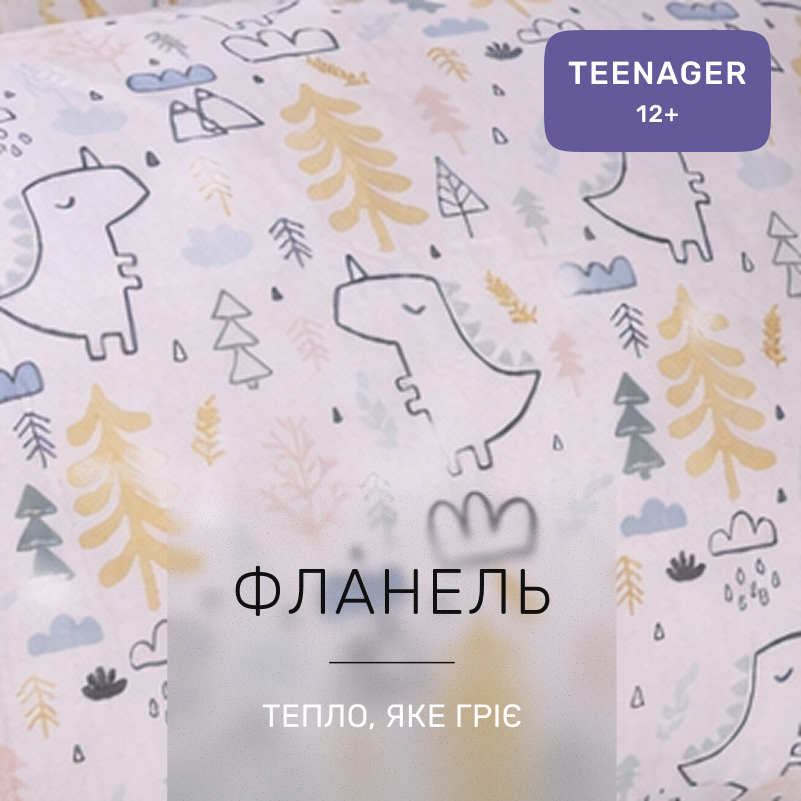 Комплект постельного белья TEENAGER Фланель 011 Dino - 1