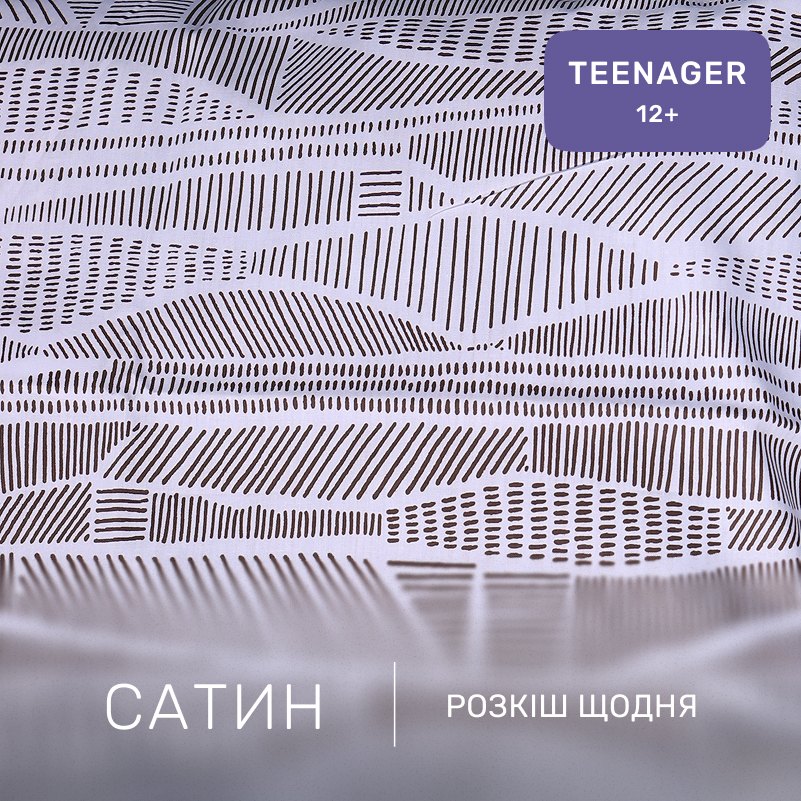 Комплект постельного белья Сатин TEENAGER 22-1411 Lines of Nature - 1