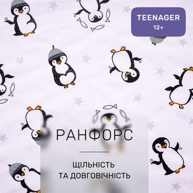 Комплект постельного белья Ranforce Elite TEENAGER 17-0929 Sweet Penguin - 1