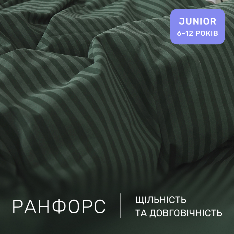 Комплект постельного белья Ranforce Elite JUNIOR 17-0612 Stripe Emerald - 1