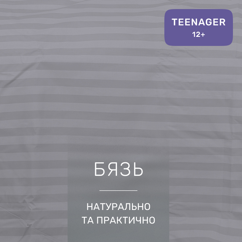 Комплект постельного белья Бязь TEENAGER 17-0601 Stripe Gray - 1