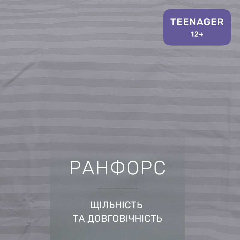 Комплект постельного белья Ranforce Elite TEENAGER 17-0601 Stripe Gray - 1