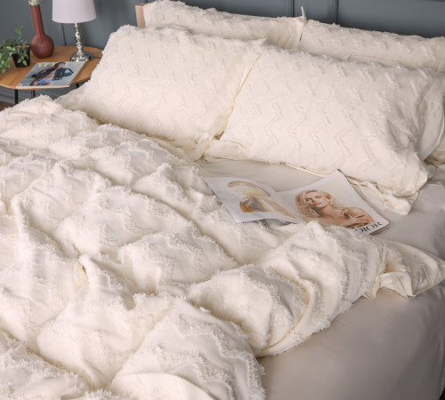 Комплект постільної білизни Сатин ELIT з вишивкою  "Snow mountain" - 2