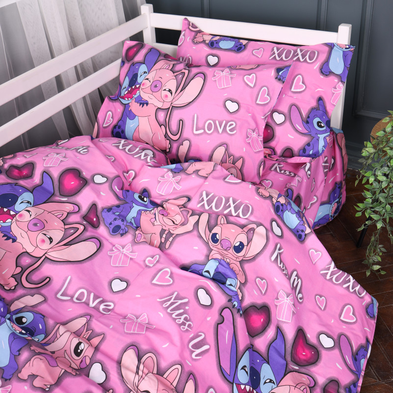 Наволочка Бязь 17-0871 Stitch & Angel Pink - 3