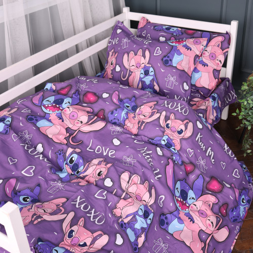 Наволочка Бязь 17-0870 Stitch & Angel Purple - 2