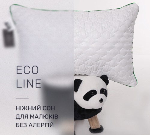 Подушка дитяча антиалергенна Eco Line №801 Ecosilk мікросатин (м'яка) - 2