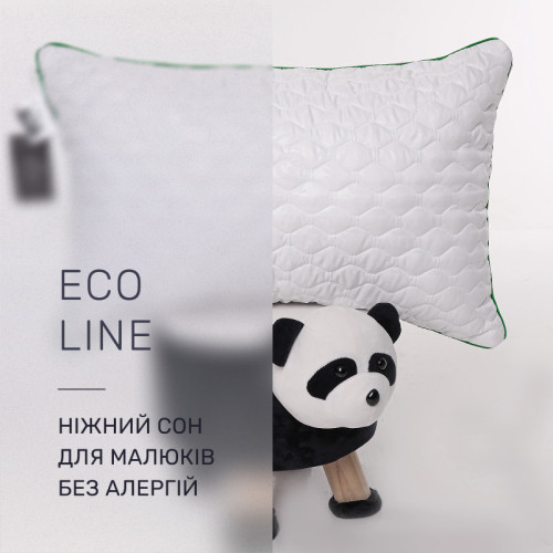 Подушка детская антиаллергенная Eco Line №801 Ecosilk микросатин (мягкая) - 2