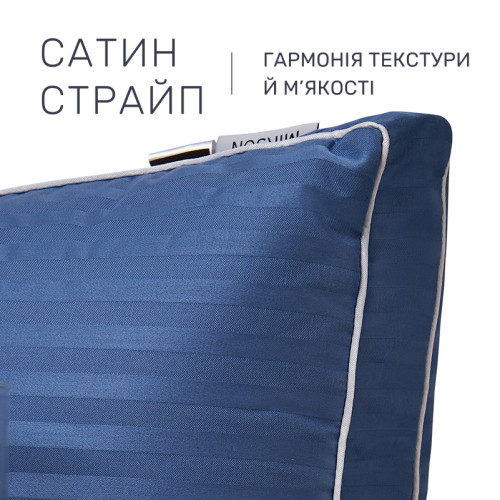 Подушка антиалергенна Valentino DeLuxe №561 Eco-Soft сатин-жакард (середня) - 3