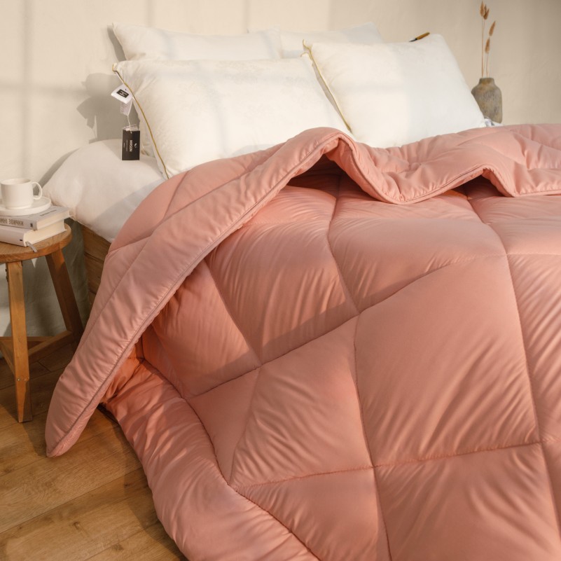 Одеяло эвкалиптовое Eco Light Creamy/Coral №1653, 1738 Eucalyptus микросатин (супер теплое) - 15