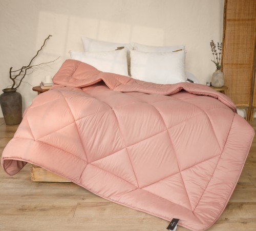 Одеяло эвкалиптовое Eco Light Creamy/Coral №1653, 1738 Eucalyptus микросатин (супер теплое) - 2