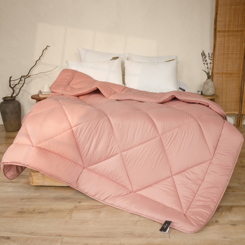 Одеяло эвкалиптовое Eco Light Creamy/Coral №1653, 1738 Eucalyptus микросатин (супер теплое) - 1