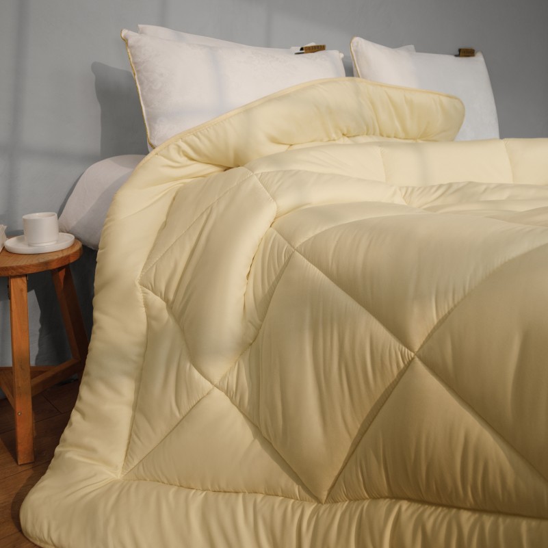 Одеяло эвкалиптовое Eco Light Creamy/Coral №1653, 1738 Eucalyptus микросатин (супер теплое) - 7