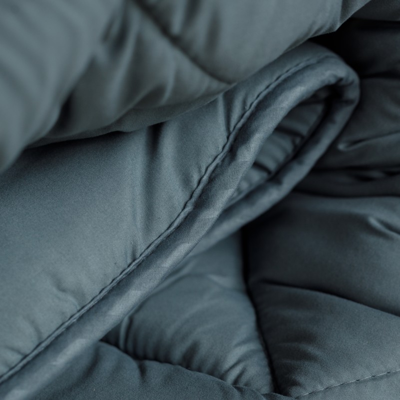 Одеяло шерстяное Eco Light Blue/Gray №1640, 9001 шерсть микросатин (супер теплое) - 10