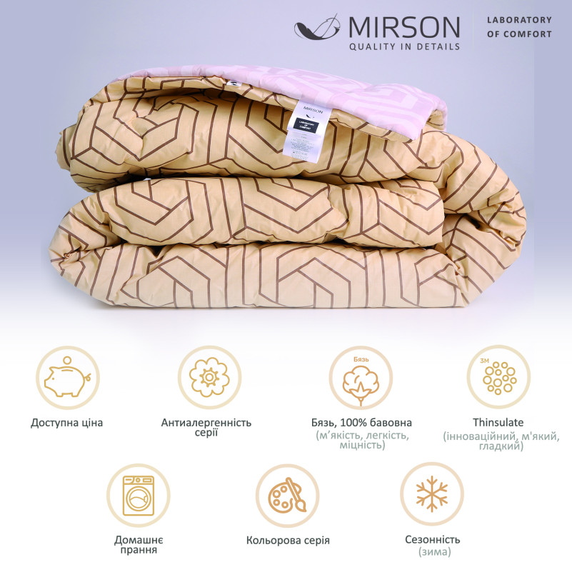 Ковдра антиалергенна Сolor Fun Line Geometry №1422 3M ТМ THINSULATE ТМ бязь (зимова) - 1