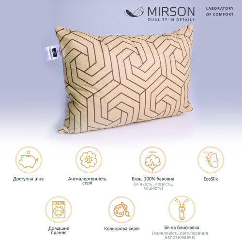 Подушка антиалергенна №3080 Eco-Silk Сolor Fun Line (чохол бязь 100%) Geometry  - 2