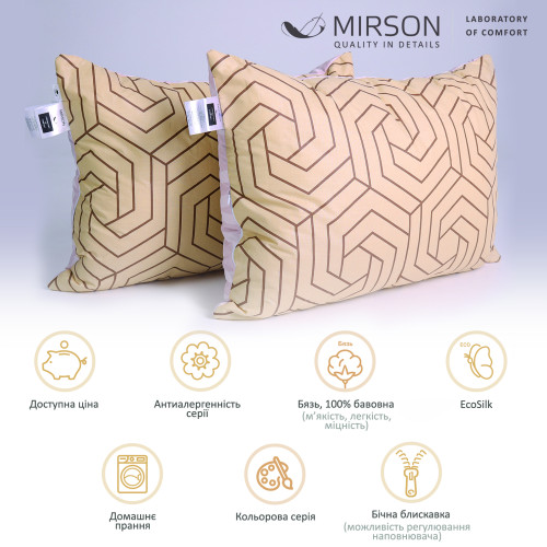 Набор антиаллергенных подушек Сolor Fun Line Geometry №3098 EcoSilk бязь - 2