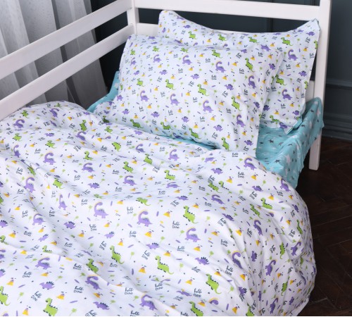 Пододеяльник детский Бязь Kids Time 18-0001 Hello Dino