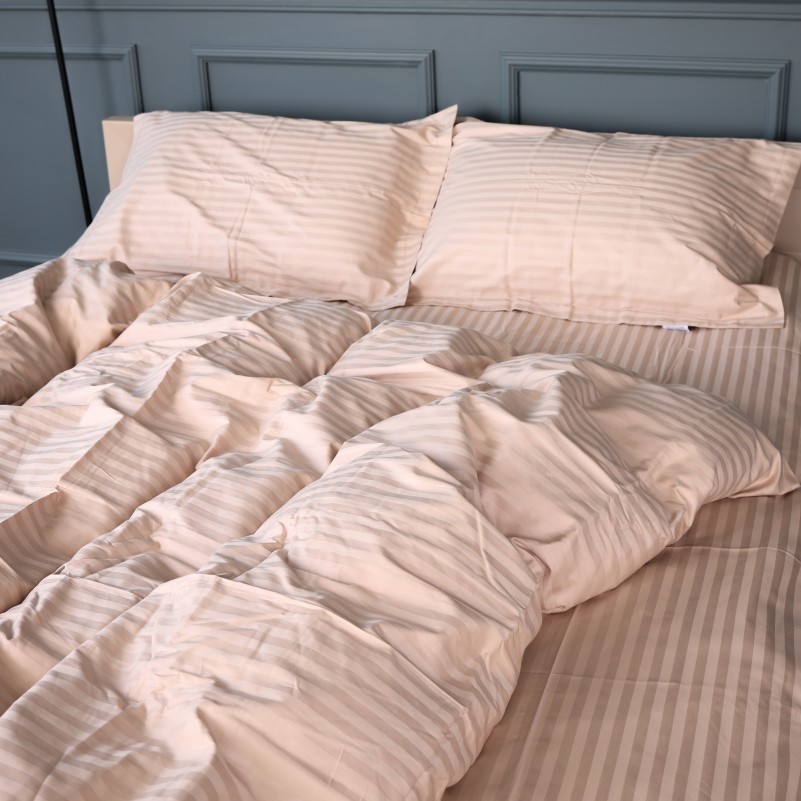 Простынь Satin Stripe 30-0004 Cream - 1
