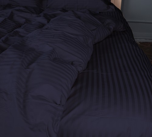 Наволочка Satin Stripe 30-0021 Dark Blue - 2