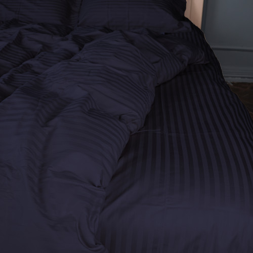 Наволочка Satin Stripe 30-0021 Dark Blue - 2