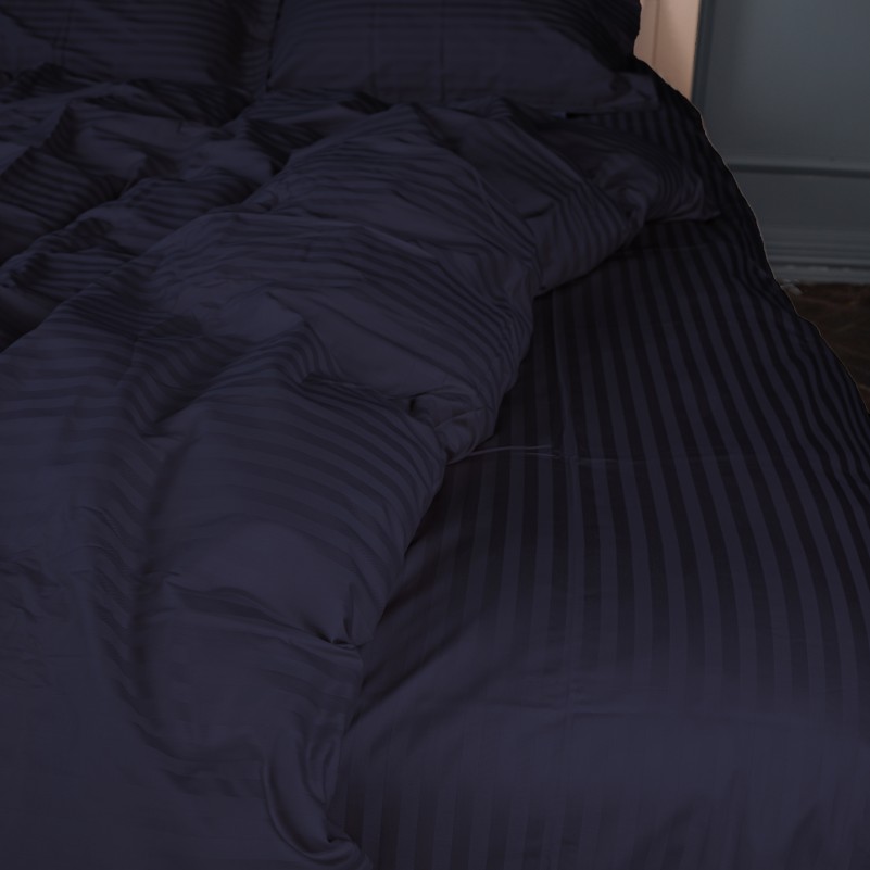 Простынь Satin Stripe 30-0021 Dark Blue