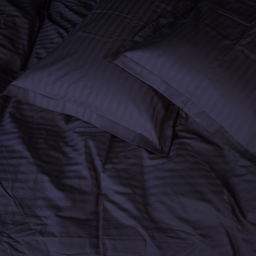 Постельное белье Satin Stripe 30-0021 Dark Blue