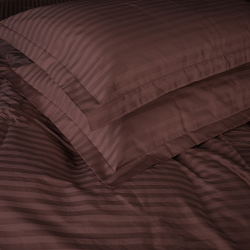 Наволочка Satin Stripe 30-0006 Dark Brown