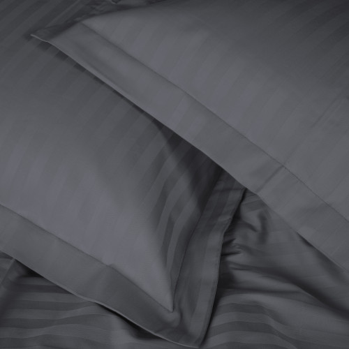 Постельное белье Satin Stripe 30-0012 Dark Gray - 4