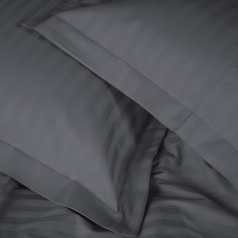 Простынь Satin Stripe 30-0012 Dark Gray - 4
