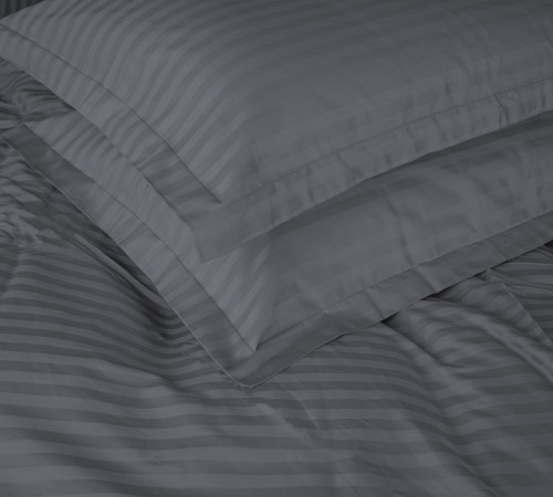 Наволочка Satin Stripe 30-0012 Dark Gray