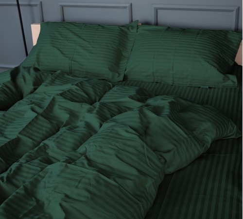 Постельное белье Satin Stripe 30-0017 Green - 2