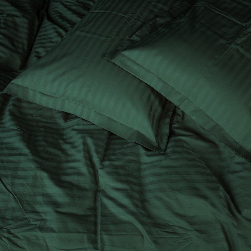 Простынь Satin Stripe 30-0017 Green - 2