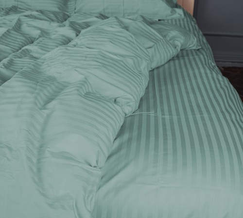 Пододеяльник Satin Stripe 30-0015 Green Wave - 2
